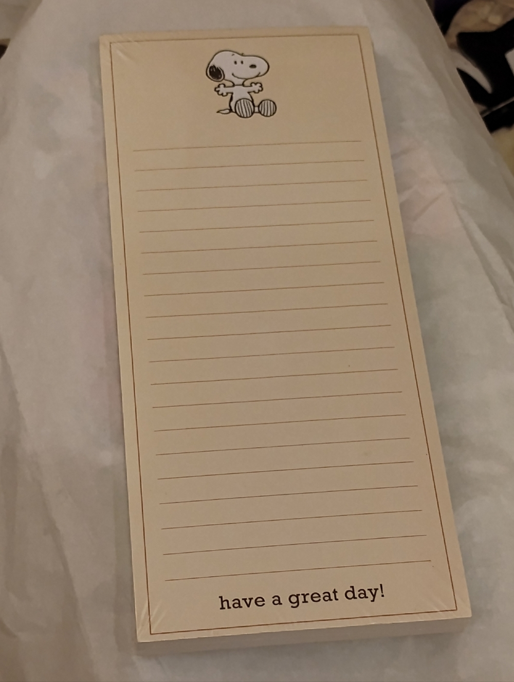 Graphique De France Beige Snoopy Lined Notepad